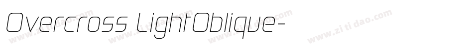 Overcross LightOblique字体转换
